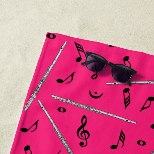 Flute Musiknote Pattern Strandtuch (Beispiel)