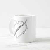 Flute Musiknoten Kaffeezubereitung Tasse (Vorderseite Links)