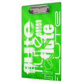 Flute; Neon-grüne Streifen Klemmbrett (Links)