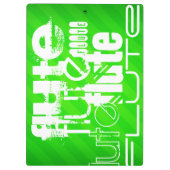 Flute; Neon-grüne Streifen Klemmbrett (Rückseite)