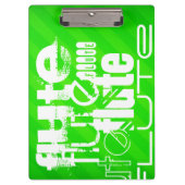 Flute; Neon-grüne Streifen Klemmbrett (Vorderseite)