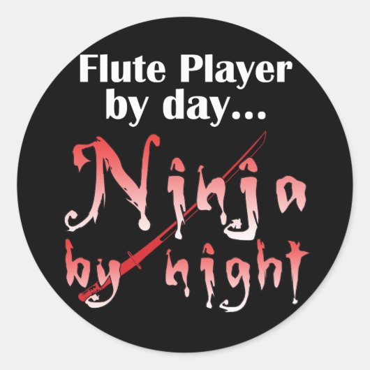 Flute Ninja Stickers (Vorderseite)