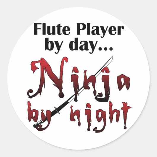 Flute Ninja Stickers (Vorderseite)