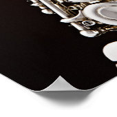 Flute oder Flutist-Musikerposter Poster (Ecke)