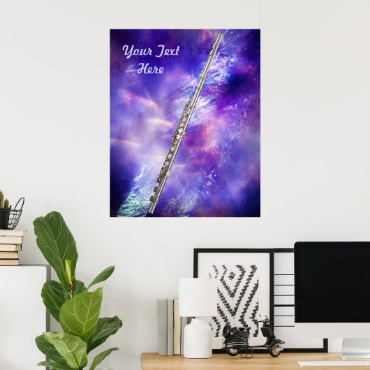 Flute oder Flutist-Musikerposter Poster (Heimbüro)