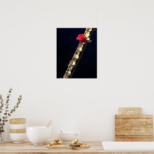 Flute oder Flutist-Poster Poster (Küche)