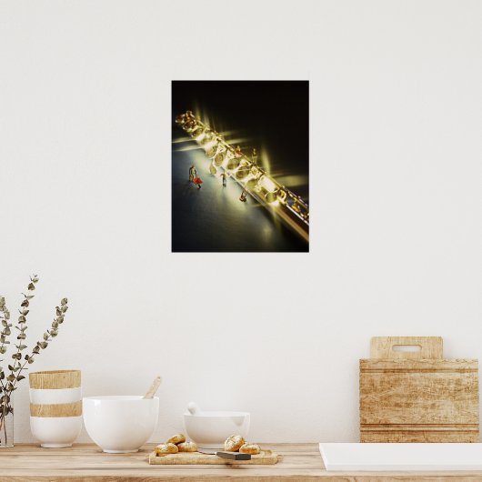 Flute oder Flutist-Poster Poster (Küche)