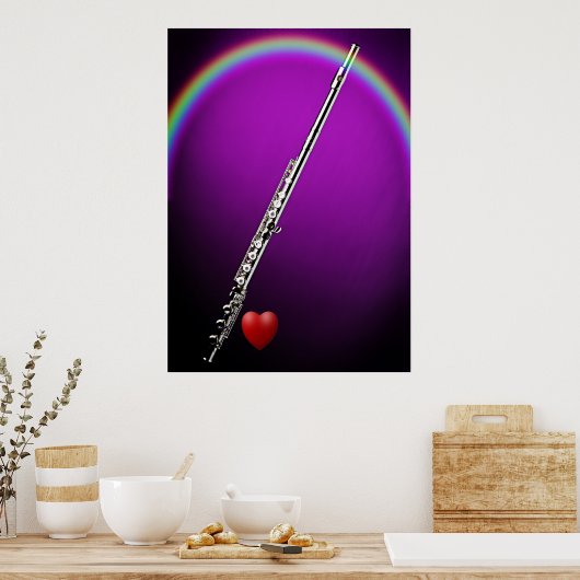 Flute oder Flutist-Poster Poster (Küche)
