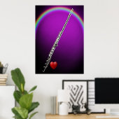 Flute oder Flutist-Poster Poster (Heimbüro)