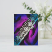 Flute- oder Flutist-Postkarte oder Postkarte (Stehend Vorderseite)