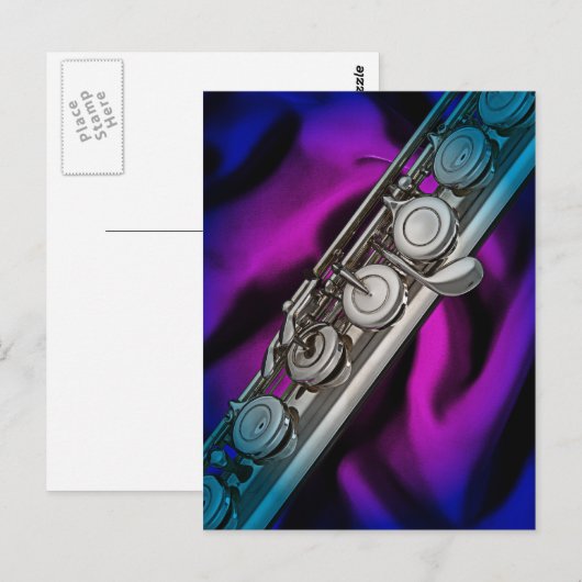 Flute- oder Flutist-Postkarte oder Postkarte (Vorne/Hinten)