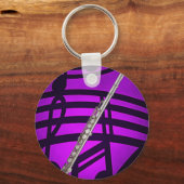 Flute oder Flutist Schlüsselanhänger oder Schlüsse (Vorderseite)