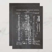 Flute Patent Feiertagskarte (Vorne/Hinten)