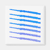 Flute Pattern Blue Ombre Magnet (Vorne)