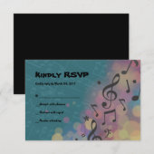 Flute Player Bat Mitzvah Einladungskarte (Vorne/Hinten)