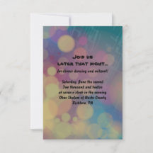 Flute Player Bat Mitzvah Empfang Party-Karte