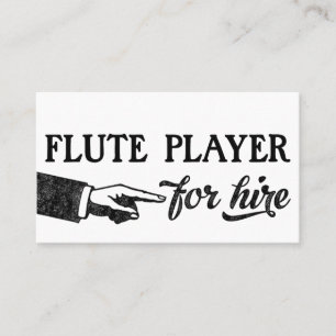 Flute Player Business Cards - Cool Vintage Visitenkarte