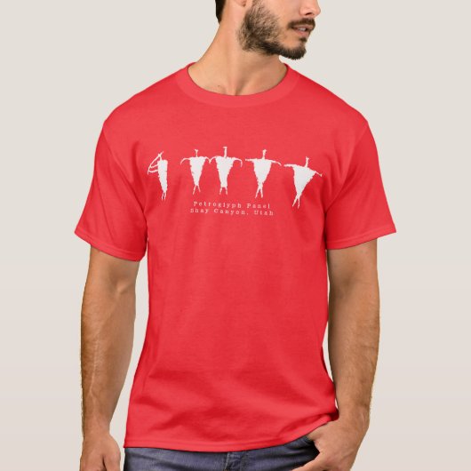 Flute Player & Caravan Petroglyph Panel T - Shirt (Vorderseite)