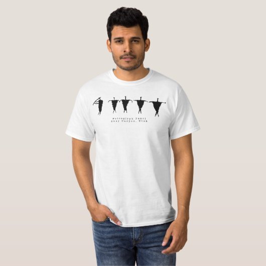 Flute Player & Caravan Petroglyph Panel T - Shirt (Vorne ganz)