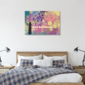 Flute Player Girl Bat Mitzvah Sign-In Board Leinwanddruck (Insitu (Schlafzimmer))