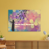 Flute Player Girl Bat Mitzvah Sign-In Board Leinwanddruck (Insitu (Wohnzimmer))