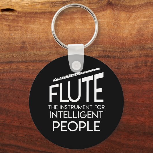 Flute Player Instrument Intelligent People Schlüsselanhänger (Vorderseite)