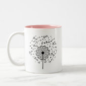 Flute Player Music Dandelion Zweifarbige Tasse (Links)
