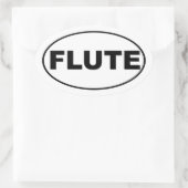 Flute Player Ovaler Aufkleber (Tasche)