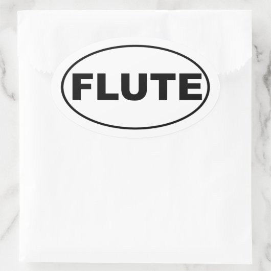 Flute Player Ovaler Aufkleber (Tasche)