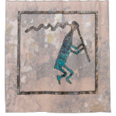 Flute Player Petroglyph Duschvorhang (Vorderseite)