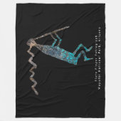 Flute Player Petroglyph Fleece Blanket (Vorderseite)