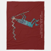 Flute Player Petroglyph Fleece Blanket (Vorderseite)