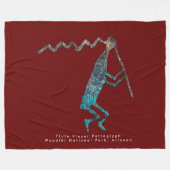Flute Player Petroglyph Fleece Blanket (Vorderseite (Horizontal))