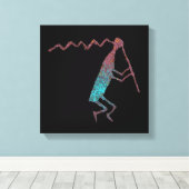 Flute Player Petroglyph Leinwanddruck (Insitu (Holzboden))