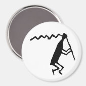 Flute Player Petroglyph Magnet (Vorderseite/Rückseite)