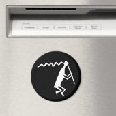 Flute Player Petroglyph Magnet (In Situ (Geschirrspüler))