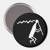 Flute Player Petroglyph Magnet (Vorderseite/Rückseite)