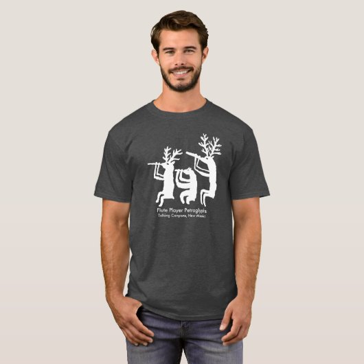 Flute Player Petroglyph T - Shirt (Vorne ganz)