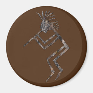 Flute Player Petroglyph Talking Canyons, New Mexic Magnet