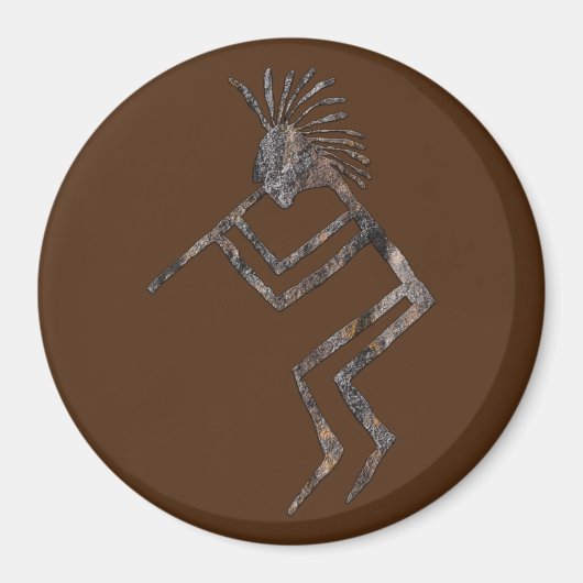Flute Player Petroglyph Talking Canyons, New Mexic Magnet (Vorne)