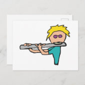Flute Player Postkarte (Vorne/Hinten)