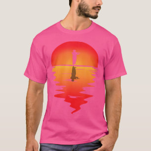 Flute Player Vintag Sunset Music Instrument Fluti T-Shirt