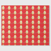 Flute Playing Egghead Geschenkpapier (Flach)