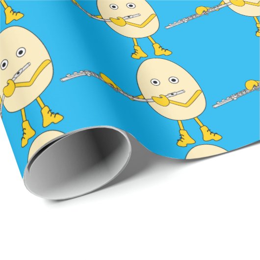 Flute Playing Egghead Geschenkpapier (Rolleneckpunkt)