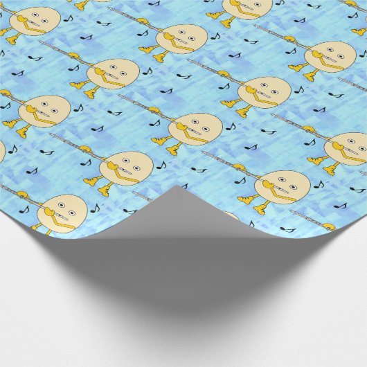 Flute Playing Egghead Geschenkpapier (Ecke)