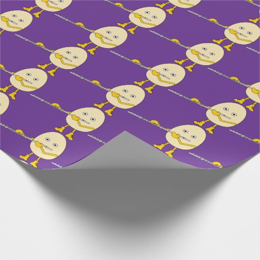 Flute Playing Egghead Geschenkpapier (Ecke)