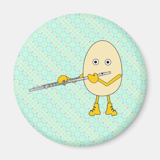 Flute Playing Egghead Magnet (Vorne)