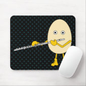 Flute Playing Egghead Mousepad (Mit Mouse)