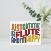 Flute Postkarte (Stehend Vorderseite)