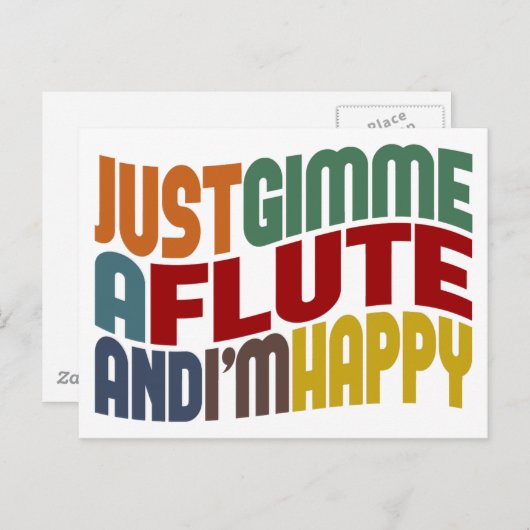 Flute Postkarte (Vorne/Hinten)